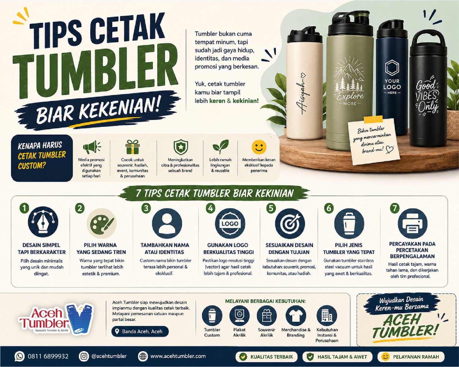 Tips Cetak Tumbler Biar Kekinian, Bukan Sekadar Tempat Minum!